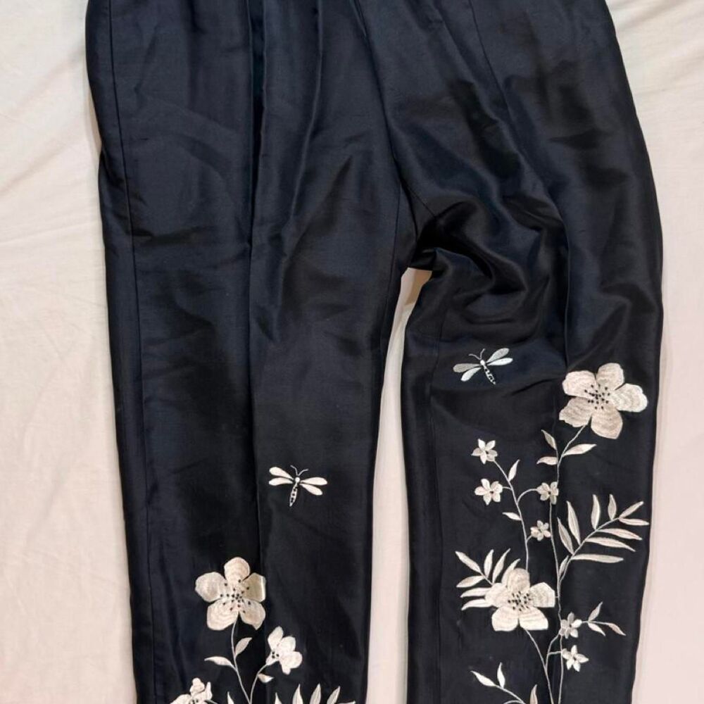 Women's Black and Navy Trousers
